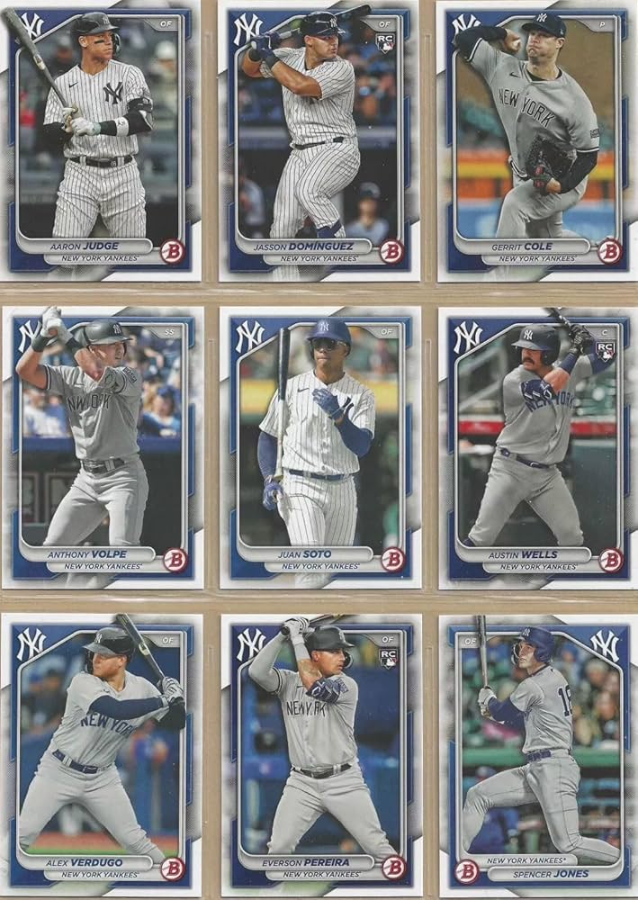 Amazon.com: New York Yankees 2024 Bowman 17 Card Team Set